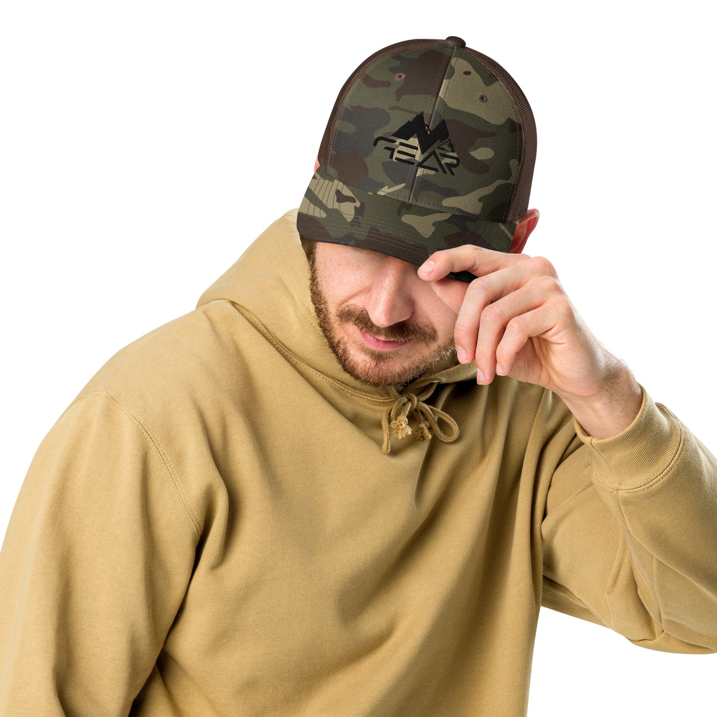 Camouflage trucker hat