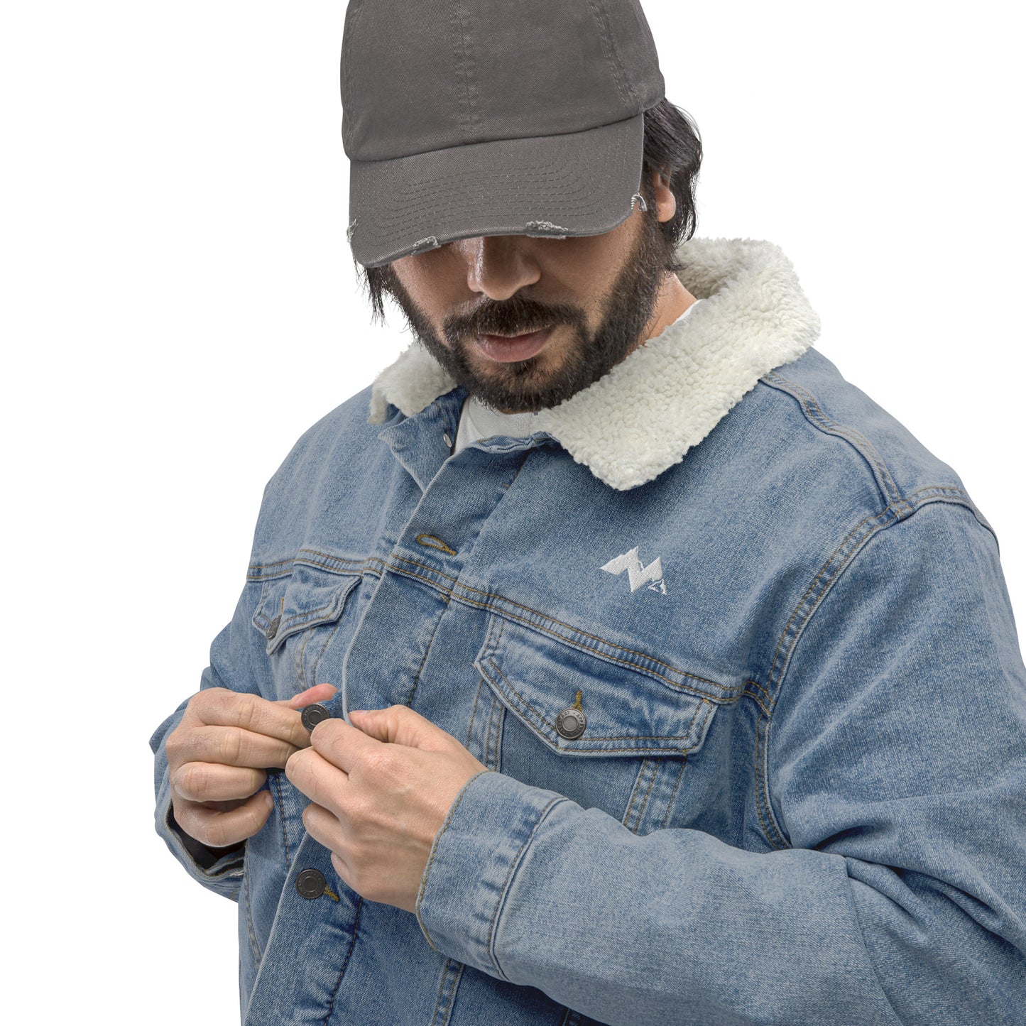 Unisex denim sherpa jacket