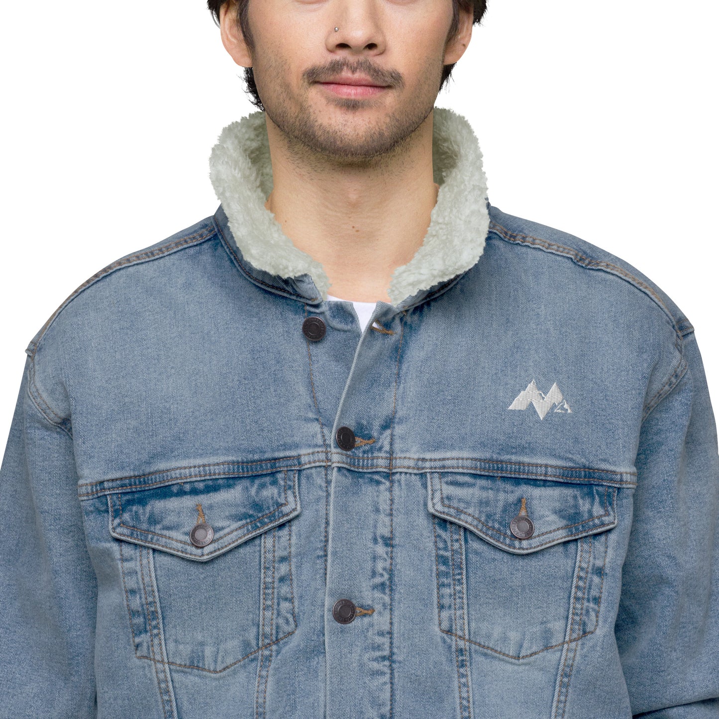 Unisex denim sherpa jacket